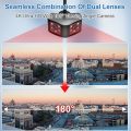 Outdoor 4K 8MP 180° Wide View Angle Wifi Camera Dual Lens Waterproof Panoramic IP Human Detection Home Security CCTV Camera. 