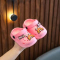 1 Pair Pink Soft Baby Crocs Eva Non-Slip PVC Bear Charms Decor Dual Wear Hollow Hole Kid Shoes Boy Girl Beach Sandals Toddler Kids Shoes Children's Shoes Clogs Cute Kids Clogs Toddler Baby Cartoon Indoor Slippers Summer Girls Non Slip Soft Soled.