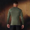 Spring and autumn new youngla men's long-sleeved T-shirt gym exercise fitness quick-drying breathable elastic bottoming shirt.