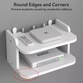 Router Stand WiFi Router Shelf, Small Mini Wall Shelves Stuff WiFi Remote Control Storage Box Shelf Support Bracket for Bedroom Living Room Projector Wall Mount Shelf Wall Mount Shelf Bracket-6/12/8. 