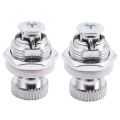2X Lever Lock for Furniture, with Round Knob, External Thread 1.7 cm. 