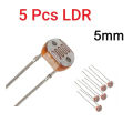 5 Pieces of Light Dependent Resistors- LDR 5mm.