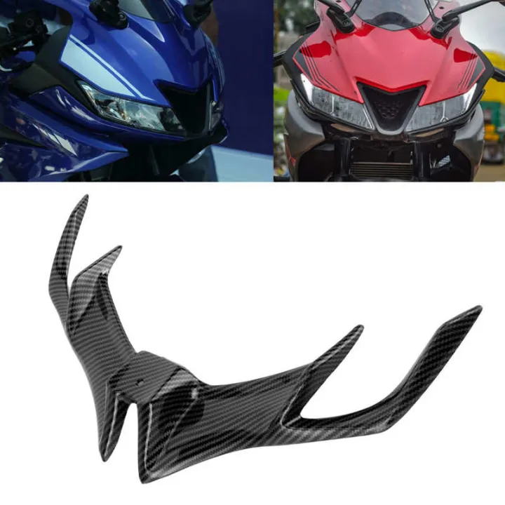 Motorcycle%20Front%20Fairing%20Aerodynamic%20Winglets%20For%20Yamaha%20R15%20-%20V3%20Carbon%20fiber-Black%20-%20Image%203