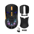 SOLAKAKA SM802 Tri-mode Gaming Mouse RGB Wirelss Ultralight Custorizable Silent Mice 2.4G/BT/Wired E-sports Gaming Mouse For PC. 