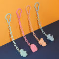 Baby Pacifier Chain Clip | Food Grade Silicone Holder | Anti-Drop Strap for Pacifiers & Teether Toys.
