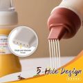 Sauce Dispenser Bottle, Multipurpose Kitchen Tools | Portable Sauce Bottle with Lid Five Holes | 280ml Squeeze Bottle.
