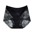 Light Luxury Lace Modal Cotton Belly Contracting Underwear Lady Sexy Traceless Mid Waist Hip Lifting Large Size Cotton Crotch Briefs Women.