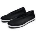 Old man Chinese style black cloth shoes monk shoes retro middle-aged and elderly kung fu casual soft sole old Beijing round mouth cloth shoes men.
