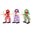 【Serendipity party】1 Pcs Pull String Puppet Wooden Marionette Joint Activity Doll Clown Kids Toy. 