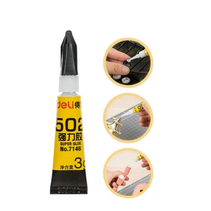 Deli%207146%20Instant%20Adhesive%20Super%20Glue%20%E2%80%93%203g%20x%202%20Pcs%20Strong%20Bond%20-%20Image%202