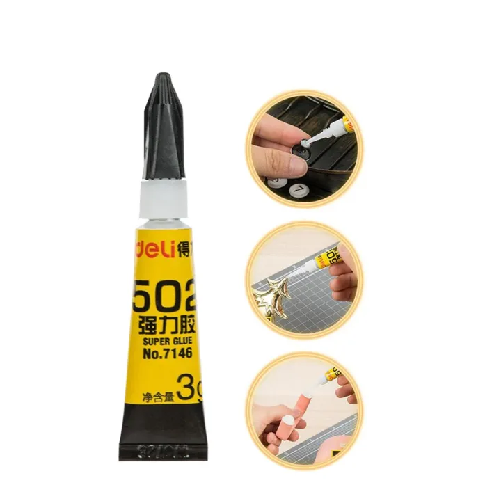 Deli%207146%20Instant%20Adhesive%20Super%20Glue%20%E2%80%93%203g%20x%202%20Pcs%20Strong%20Bond%20-%20Image%202