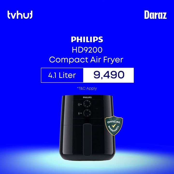 Philips HD9200 4.1L Compact Air Fryer with Official Warranty and Free Delivery