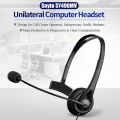 Universal Call Center Headphone 3.5mm USB Wired Business Headset With Mic Volume Control Mute Cancelling Telephone Operator. 