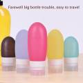 Portable Soft Silicone Travel Bottles 3PK Leak Proof Travel Containers Squeezable Refillable Bottle Set With Zipper Bag For Liquids Lotion Cond Shamp Soap (3ounce2ounce 1.25ounce).