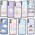 Case For Samsung S23 Galaxy S22 S21 S20 FE Ultra S10 S9 S8 Plus S10e Note 20Ultra 10Plus Cinnamoroll Pink Purple Checked Stripe. 