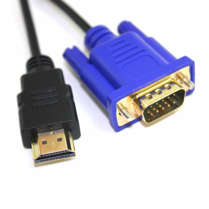 HDTV%20HDMI%20Gold%20Male%20To%20VGA%20HD-15%20Male%2015Pin%20Adapter%20Cable%206FT%201.8M%201080P%20-%20Image%205