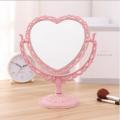 Desktop Makeup Mirror Heart Shape Makeup Vanity Portable Double-side Vanity Mirror Hand Mirror Cosmetic Compact Mirror for Women.