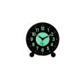 Alarm Clock Luminous 4 inchRound Silent Analog Table Clock Non-Ticking, Operated with Loud Alarm for Bedroom.