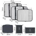 6/7pcs Large Capacity Luggage Packing Cube For Suitcase Organizer Travel Shoes Clothes Cosmetic Storage Bag Toiletries Pouch.