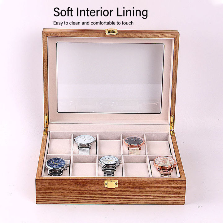 Watch%20Organizer%20Wooden%20Watch%20Box%2010%20Slots%20Large%20Watch%20Display%20Storage%20Case%20with%20Clear%20Lid%20for%20Bracelet%20Necklace%20Wooden%20Watch%20Box%20-%20Image%202