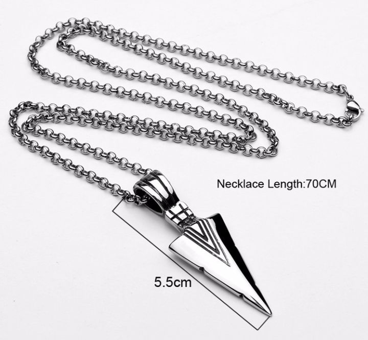 Arrow%20Necklace%20For%20Men%20Chain%20Long%20Pendant%20Jewelry%20Chain%20Punk%20Rock%20Gift%20-%20Chain%20-%20Image%203