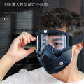 Anti fog, high-definition perforation mask, construction site welding, anti dust splashing, full face protective goggles, detachable. 