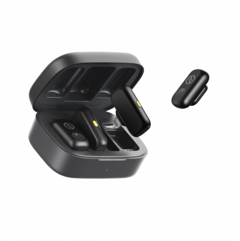 Hollyland LARK A1 Combo 2-Person Wireless Microphone System with USB-C and Lightning Connectors for Mobile Devices (Space Gray, 2.4 GHz)