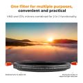 K&F Concept KF01.2602 77mm 2 in 1 ND2-ND32 Variable Neutral Density VND+CPL Filter. 