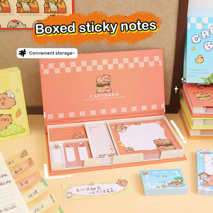 480Sheets%20Cartoon%20Cute%20Capybara%20Sticky%20Note%20Set%20School%20Supplies%20Multifunctional%20Planner%20Sticker%20Aesthetic%20Stationery%20Gifts%20-%20Image%202