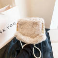 Messenger Bag Winter Square Bag Winter Underarm Bag Ins Package Plush Crossbody Bag Fashion Square Bag Plush Bag. 