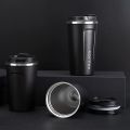 17oz Travel Mug, 510ml Insulated Coffee Mug Spill, Stainless Steel Vacuum Tumbler, Big Water Bottle, Double Wall Leak-Proof Thermos for Keep Hot/Ice Coffee,Tea, Black. 