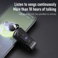 Wireless Bluetooth Headset Clip Ears In Lotus With Wire Headphone Retractable Wire Stereo Handsfree Earbuds Ear Blues For Phone.