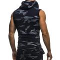 Men's Hoodies vest Summer Men Gym Fitness  Mesh Hoodies Zip Up Sleeveless Hooded TaTop Sweatshirt Spring Fashion. 