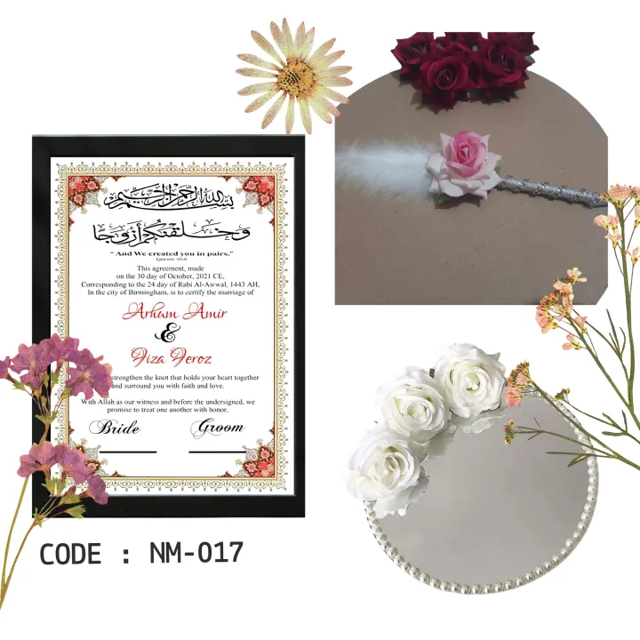 Customised%20Wedding/Nikah%20Combo%20set:%20Nikah%20Mirror,%20Nikah%20Pen,%20Nikah%20Nama%20For%20Wall%20Decor%20photo%20frame%20design%20-%20Image%205