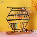 Jewelry Display Organizer Earring Holder with Wooden Tray for Dresser Decor. 
