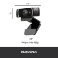 Logitech C922 Pro Stream Webcam, HD 1080p/30fps or HD 720p/60fps Hyperfast Streaming, Stereo Audio, HD light correction, Autofocus, For YouTube, Twitch, XSplit, PC/Mac/Laptop/Macbook/Tablet - Black.