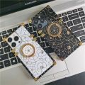 Luxury Glitter Rose Flower Gold Line Stripe Cover Square Phone Case for Motorola Moto One 5G Ace G Power G Stylus G Play Pure. 