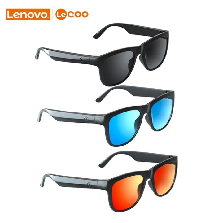 Original Lenovo C8 Smart Sunglasses Earphone HiFi Music Bluetooth 5.0 Wireless Headset Driving HD Microphone Call Headphones