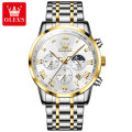 Olevs 5529 Stainless Steel Chronograph Wrist Watch For Men. 