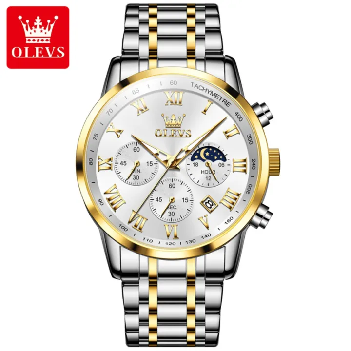 Olevs%205529%20Stainless%20Steel%20Chronograph%20Wrist%20Watch%20For%20Men%20-%20Image%202