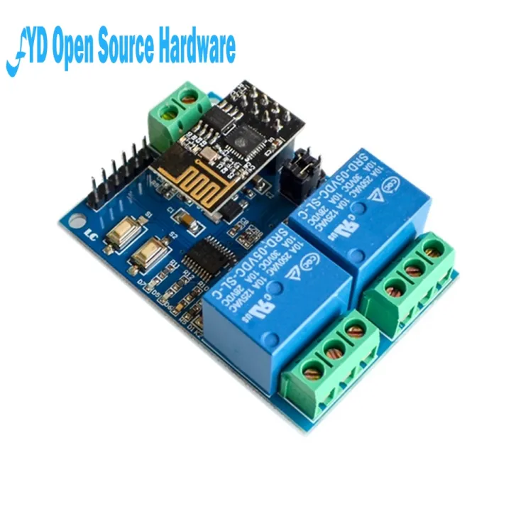 1pcs%205V%20ESP8266%20ESP-01%202%20Channel%20WiFi%20Relay%20Module%202-Channel%20Relay%20Module%20For%20IOT%20Smart%20Home%20Phone%20APP%20Controller%20-%20Image%203