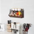 Optional Hanging Storage Basket Kitchen Fruit Vegetable Plates Dishes Tray Grocery Holder Kitchen Shelf Easy to Install.
