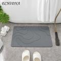 Diatomaceous Earth Bath Mat Super Absorbent Diatom Mud Bath Mat Non-slip Quick Drying Door Carpet for Home Bathroom Southeast Asian Buyers Renewable Material Floor Mat.