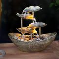 Relaxation Indoor Waterfall Fountain Tabletop Water Fountain LED Light for Home Office Room Desktop Decoration B.