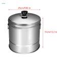 Stainless Steel Rice Steamer with Inset Draining Basket Rice Steaming Bucket 31cmx25cm.