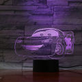 Cartoon 3D LED Night Light for Children Cars Lighting 3D Lamp Bedroom Decoration Nights Lamp Xmas Gifts.