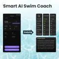 Holoswim 2 Pro AR Smart Glasses Goggles Anti-Fog Swimming Goggles Fitness Tracker OLED Shows Metrics Support Open Water Mode. 