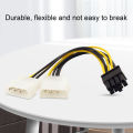 Graphics Card Power Cable Anti-deform Dual 4Pin to 8Pin Video Card Power Supply Cable. 