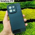 Symphony Z70 Premium Soft Carbon Fiber Back Case - Luxury Mobile Phone Cover. 