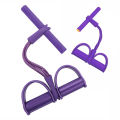 Tension device, thickened four-tube pedals, bungee cord, leg yoga fitness, sit-up assist, abdominal bodybuilder.